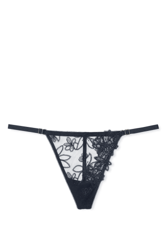 Трусики V-THONG NAVY EMBL Victoria`s Secret