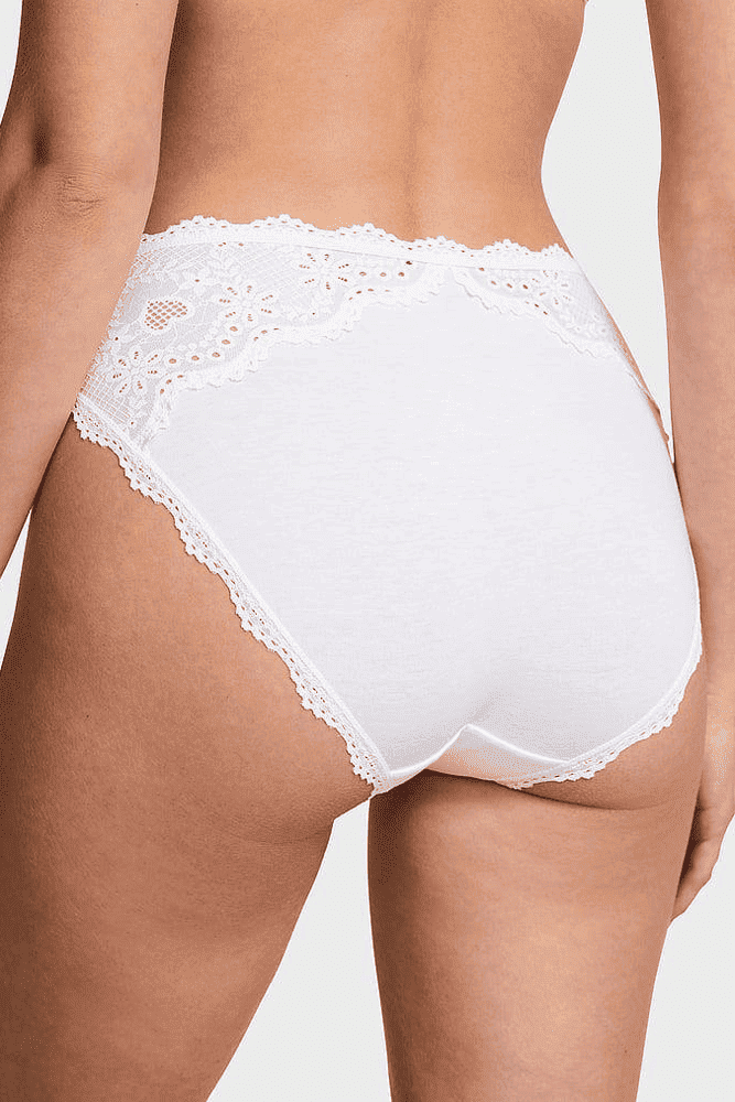 Трусики БАВОВНЯНІ БІКІНІ WHITE HEART Victoria`s Secret Трусики БАВОВНЯНІ БІКІНІ WHITE HEART Victoria`s Secret