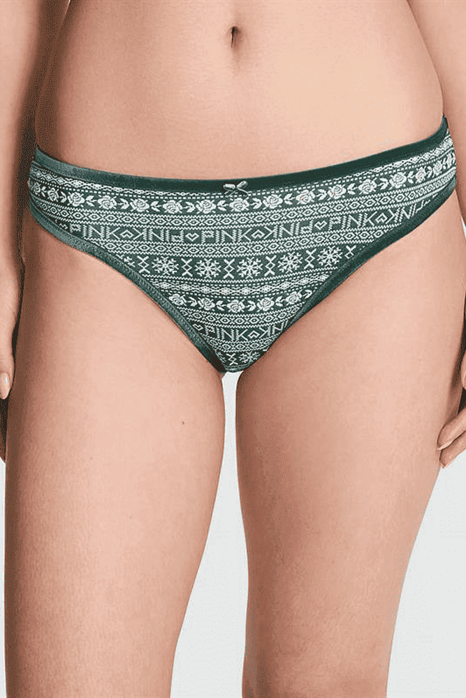 Трусики БАВОВНЯНІ БРАЗИЛІАНИ GREEN PAISLEY Victoria`s Secret Трусики БАВОВНЯНІ БРАЗИЛІАНИ GREEN PAISLEY Victoria`s Secret