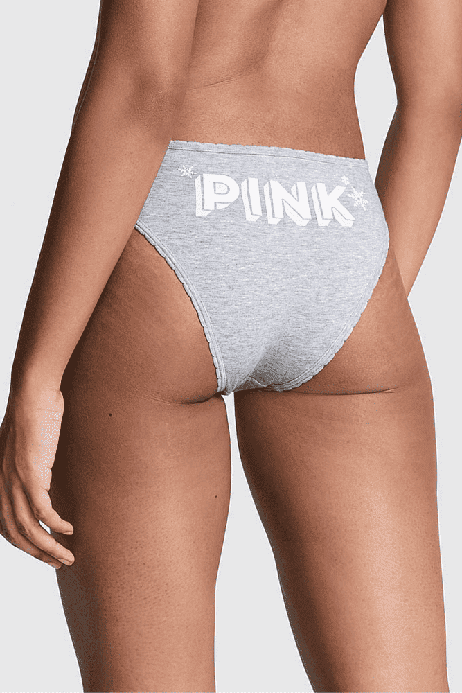 Трусики БАВОВНЯНІ БРАЗИЛІАНИ GREY POM Victoria`s Secret Трусики БАВОВНЯНІ БРАЗИЛІАНИ GREY POM Victoria`s Secret