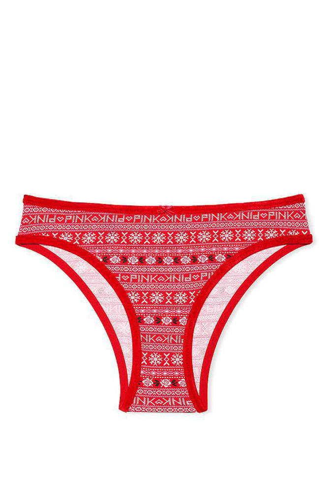 Трусики хлопчатобумажные бразилианы RED PAISLEY Victoria`s Secret