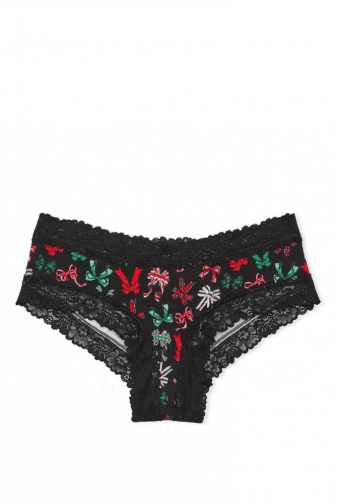 Трусики БАВОВНЯНІ БРАЗИЛІАНИ РУБЧИК BLACK CHRISTMAS Victoria`s Secret
