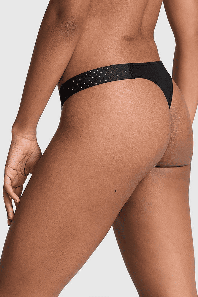 Трусики БАВОВНЯНІ СТРІНГИ BLACK EMBL Victoria`s Secret Трусики БАВОВНЯНІ СТРІНГИ BLACK EMBL Victoria`s Secret