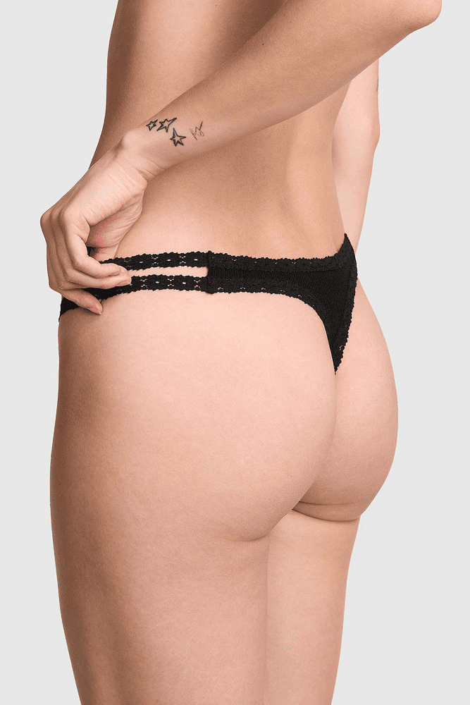 Трусики БАВОВНЯНІ СТРІНГИ РУБЧИК BLACK STRIP Victoria`s Secret Трусики БАВОВНЯНІ СТРІНГИ РУБЧИК BLACK STRIP Victoria`s Secret