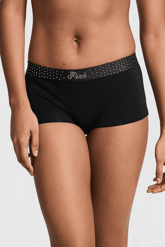 Трусики Хлопчатобумажные шортики BLACK EMBL Victoria`s Secret Трусики Хлопчатобумажные шортики BLACK EMBL Victoria`s Secret