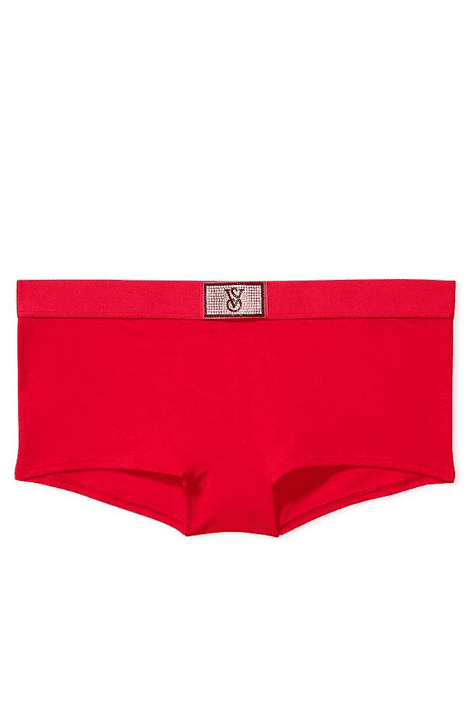 Трусики хлопчатобумажные шортики RED EMBL Victoria`s Secret