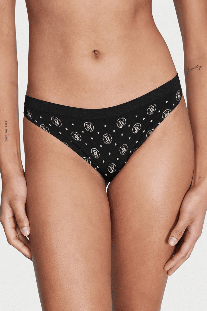 Трусики БЕЗШОВНІ СТРІНГИ BLACK LOGO SEAMLESS Victoria`s Secret Трусики БЕЗШОВНІ СТРІНГИ BLACK LOGO SEAMLESS Victoria`s Secret