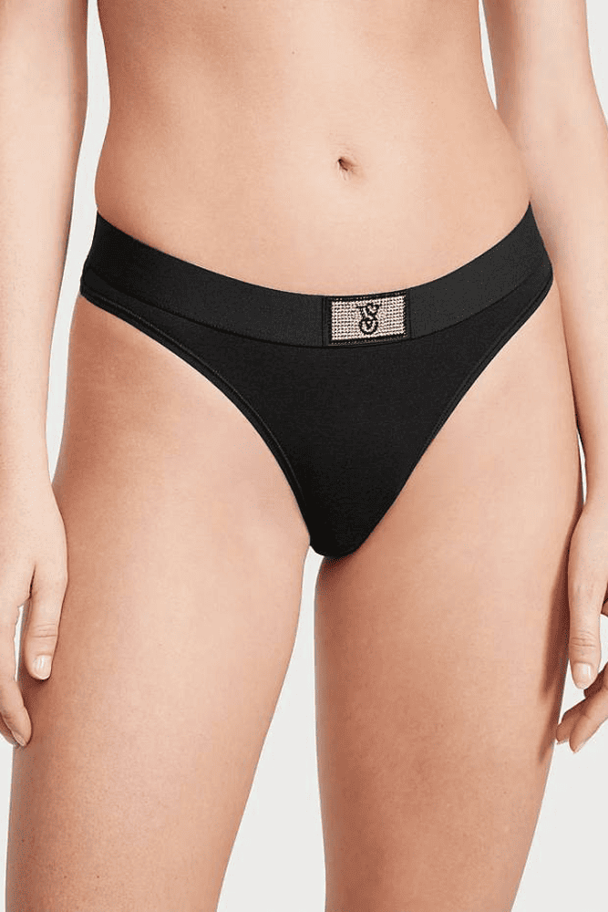 Трусики С РЕЗИНКОМ СТРИНГИ BLACK EMBL Victoria`s Secret