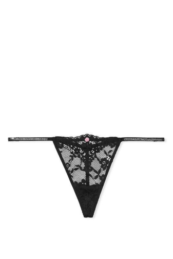 Трусики ЗІ СТРАЗАМИ V-THONG BLACK ANGELS Victoria`s Secret