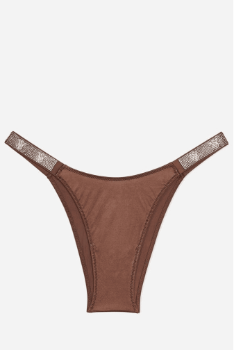 ТРУСИКИ СО СТРАЗАМИ БРАЗИЛИАНЫ BROWN VS Victoria`s Secret