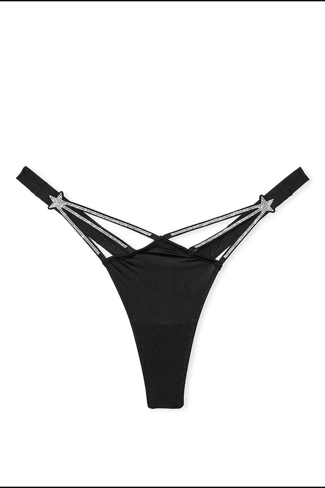 Трусики ЗІ СТРАЗАМИ СТРІНГИ BLACK STARS Victoria`s Secret