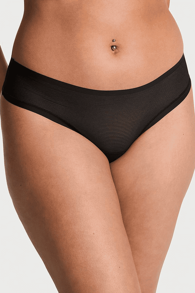 Трусики БЕЗШОВНІ СТРІНГИ BLACK MESH Victoria`s Secret