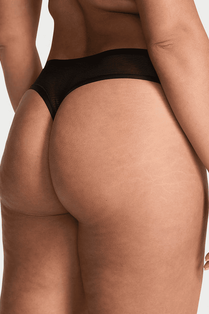 Трусики БЕЗШОВНІ СТРІНГИ BLACK MESH Victoria`s Secret