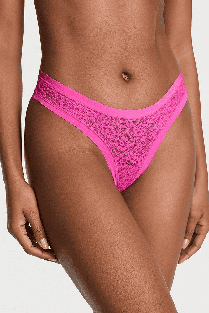 Трусики БЕСПЛАТНЫЕ СТРИНГИ PINK LACE Victoria`s Secret