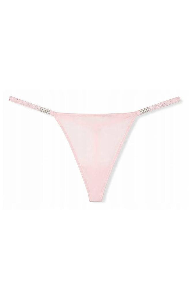 Трусики ЗІ СТРАЗАМИ V-THONG PUREST PINK VS OMBRE Victoria`s Secret