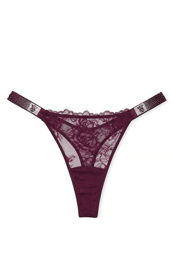 Трусики ЗІ СТРАЗАМИ СТРІНГИ МЕРЕЖИВО KIR VS OMBRE Victoria`s Secret