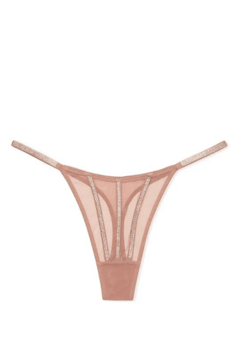 Трусики СО СТРАЗАМИ СТРИНГИ СЕТЬ CARAMEL LINES Victoria`s Secret
