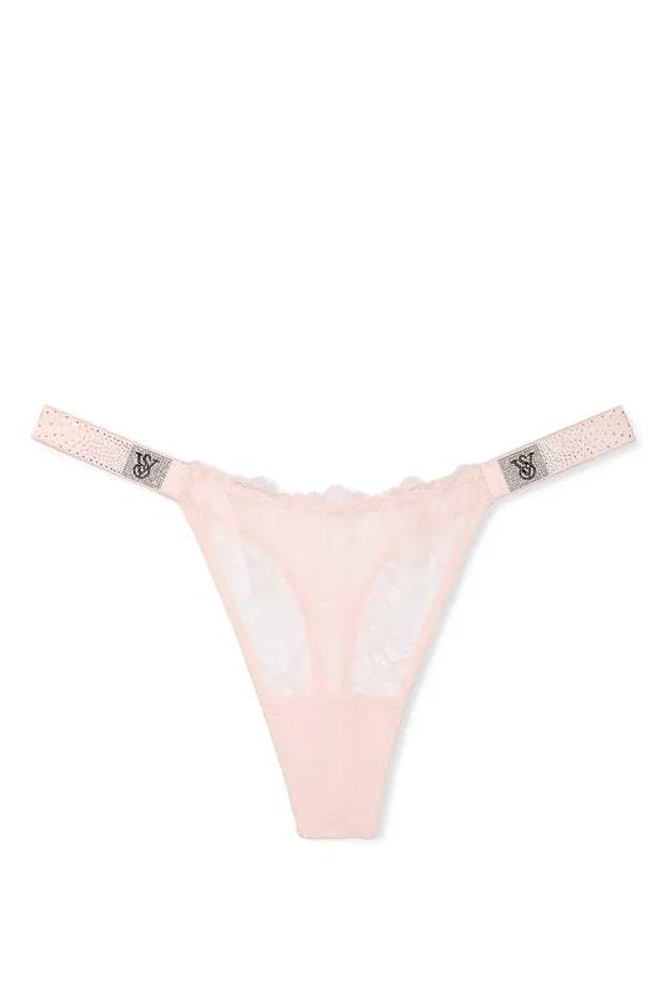 Трусики ЗІ СТРАЗАМИ СТРІНГИ МЕРЕЖИВО PUREST PINK VS OMBRE Victoria`s Secret