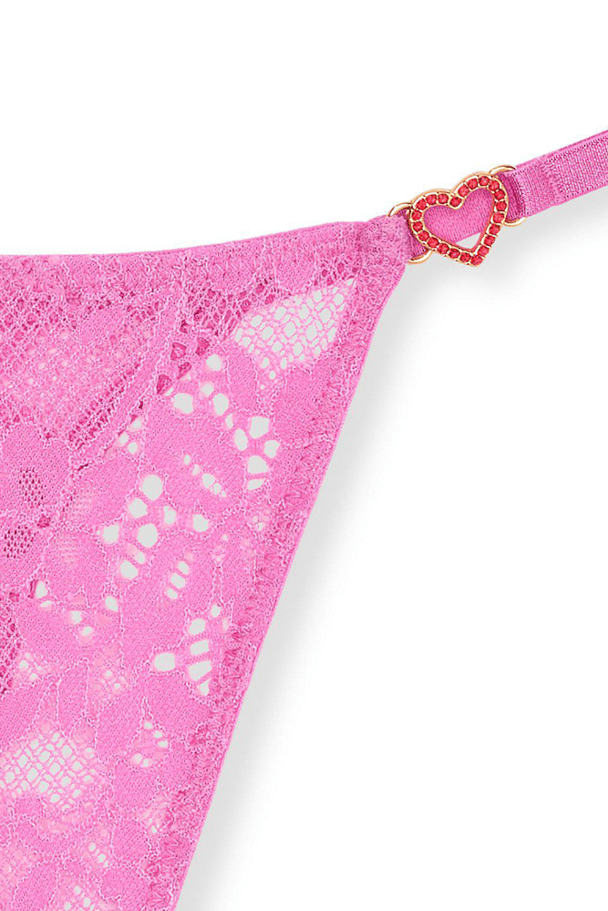 Трусики МЕРЕЖИВНІ ЛЮКС СТРІНГИ PINK HEART LACE Victoria`s Secret Трусики МЕРЕЖИВНІ ЛЮКС СТРІНГИ PINK HEART LACE Victoria`s Secret