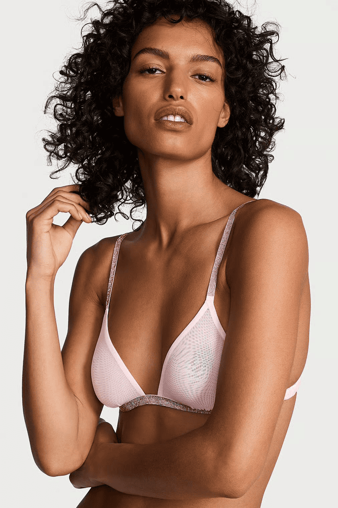 БЮСТГАЛЬТЕР ЗІ СТРАЗАМИ БЕЗ ПУШ-АП PINK LINES Victoria`s Secret БЮСТГАЛЬТЕР ЗІ СТРАЗАМИ БЕЗ ПУШ-АП PINK LINES Victoria`s Secret