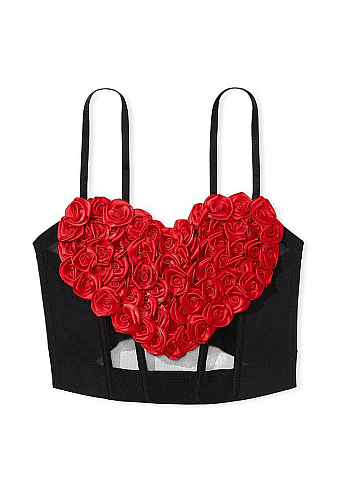 КОРСЕТ BLACK ROSE HEART Victoria`s Secret