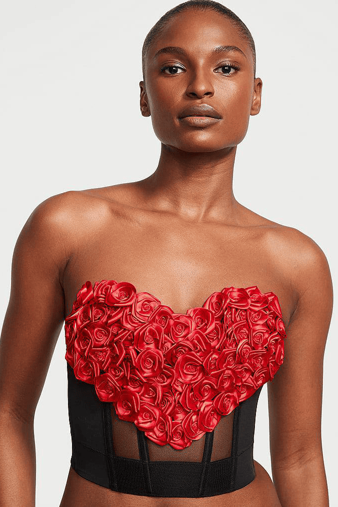 КОРСЕТ BLACK ROSE HEART Victoria`s Secret КОРСЕТ BLACK ROSE HEART Victoria`s Secret