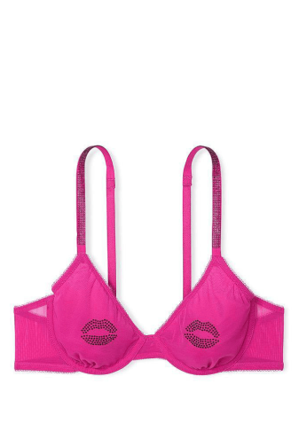 БЮСТГАЛЬТЕР СО СТРАЗАМИ БЕЗ ПУШ-АП PINK LIPS Victoria`s Secret