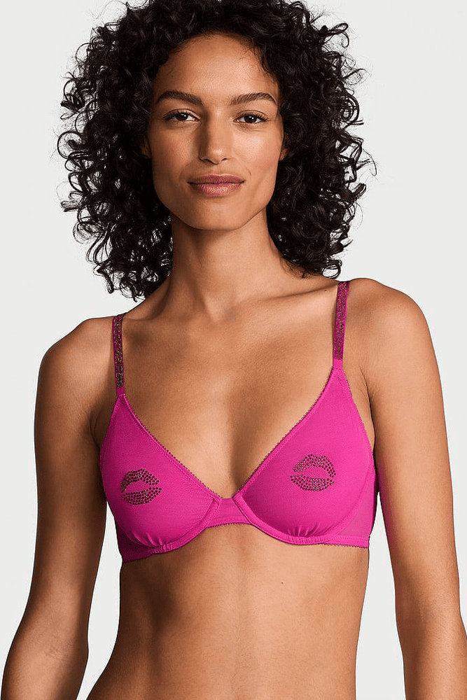 БЮСТГАЛЬТЕР ЗІ СТРАЗАМИ БЕЗ ПУШ-АП PINK LIPS Victoria`s Secret БЮСТГАЛЬТЕР ЗІ СТРАЗАМИ БЕЗ ПУШ-АП PINK LIPS Victoria`s Secret