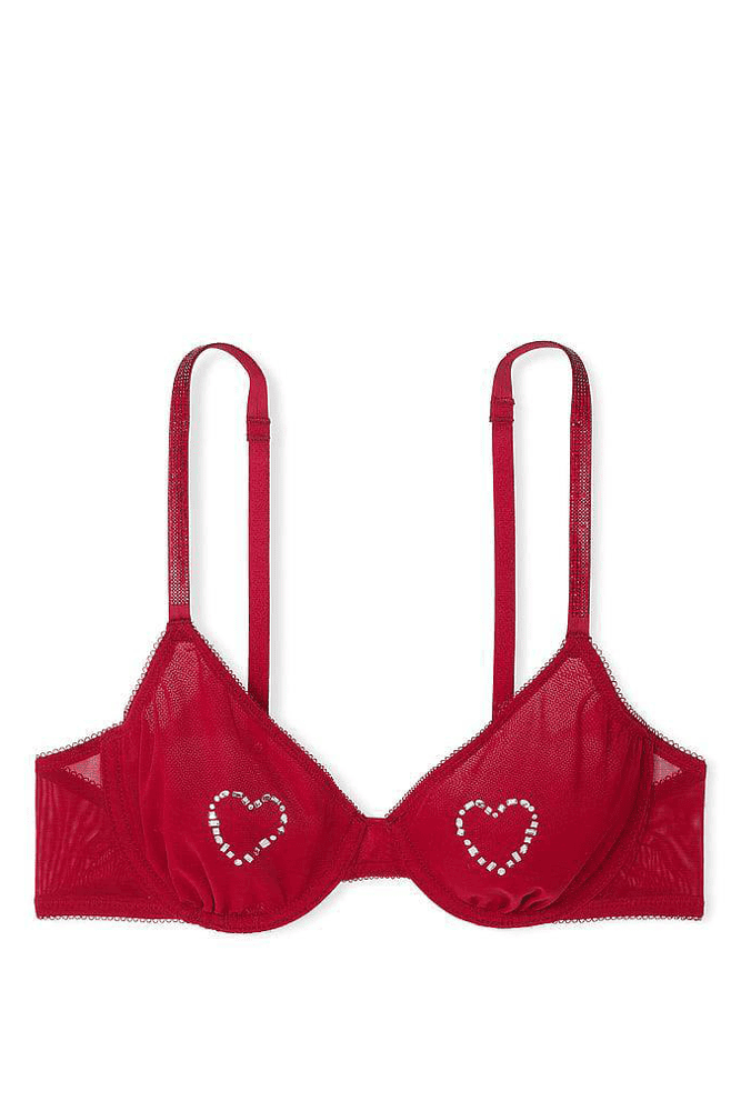 БЮСТГАЛЬТЕР ЗІ СТРАЗАМИ БЕЗ ПУШ-АП RED HEARTS Victoria`s Secret