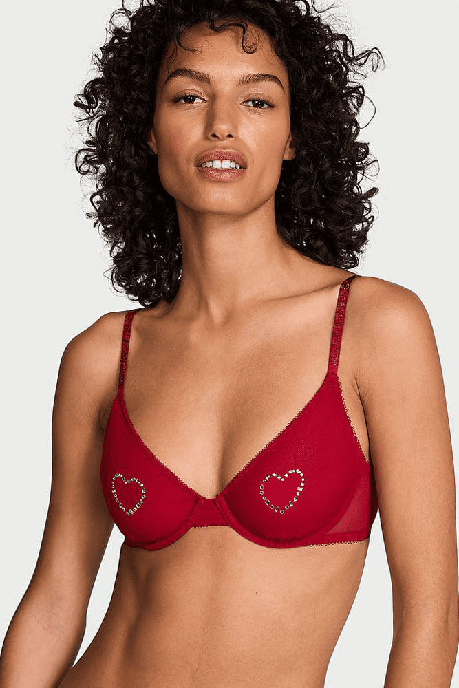 БЮСТГАЛЬТЕР ЗІ СТРАЗАМИ БЕЗ ПУШ-АП RED HEARTS Victoria`s Secret БЮСТГАЛЬТЕР ЗІ СТРАЗАМИ БЕЗ ПУШ-АП RED HEARTS Victoria`s Secret