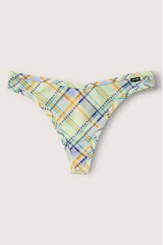 Трусики Хлопчатобумажные Стринги РУБЧИК MINT PLAID Victoria`s Secret