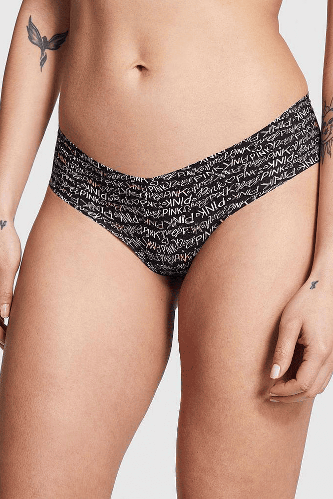 Трусики БЕЗШОВНІ БРАЗИЛІАНИ BLACK LOGO PINK Victoria`s Secret Трусики БЕЗШОВНІ БРАЗИЛІАНИ BLACK LOGO PINK Victoria`s Secret