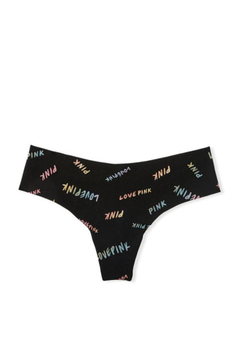 Трусики БЕЗШОВНІ СТРІНГИ BLACK LOGO MULTI Victoria`s Secret
