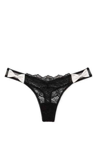 ТРУСКИ СЕТЕВЫЕ ЛЮКС СТРИНГИ WHITE BOW STRIP Victoria`s Secret