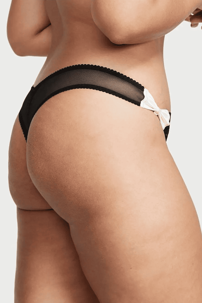 Трусики МЕРЕЖИВНІ ЛЮКС СТРІНГИ WHITE BOW STRIP Victoria`s Secret Трусики МЕРЕЖИВНІ ЛЮКС СТРІНГИ WHITE BOW STRIP Victoria`s Secret
