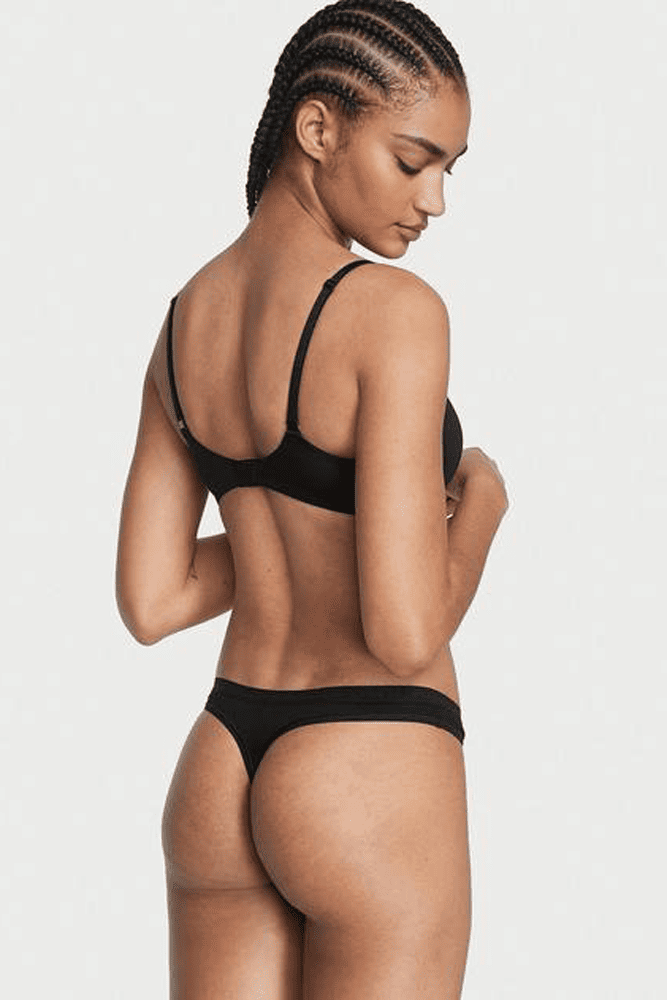Трусики БАВОВНЯНІ СТРІНГИ BLACK CLASSIC Victoria`s Secret Трусики БАВОВНЯНІ СТРІНГИ BLACK CLASSIC Victoria`s Secret