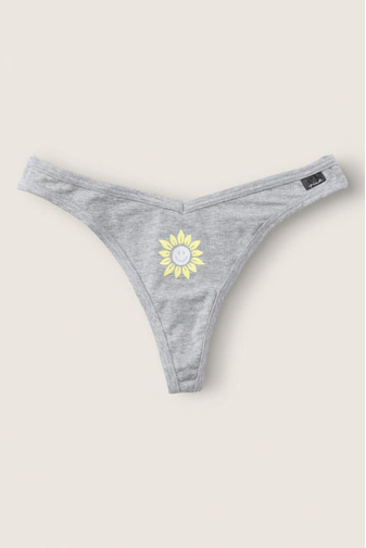 Трусики Хлопчатобумажные Стринги РУБЧИК GREY SUN Victoria`s Secret