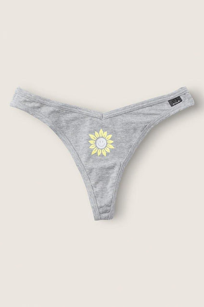 Трусики БАВОВНЯНІ СТРІНГИ РУБЧИК GREY SUN Victoria`s Secret