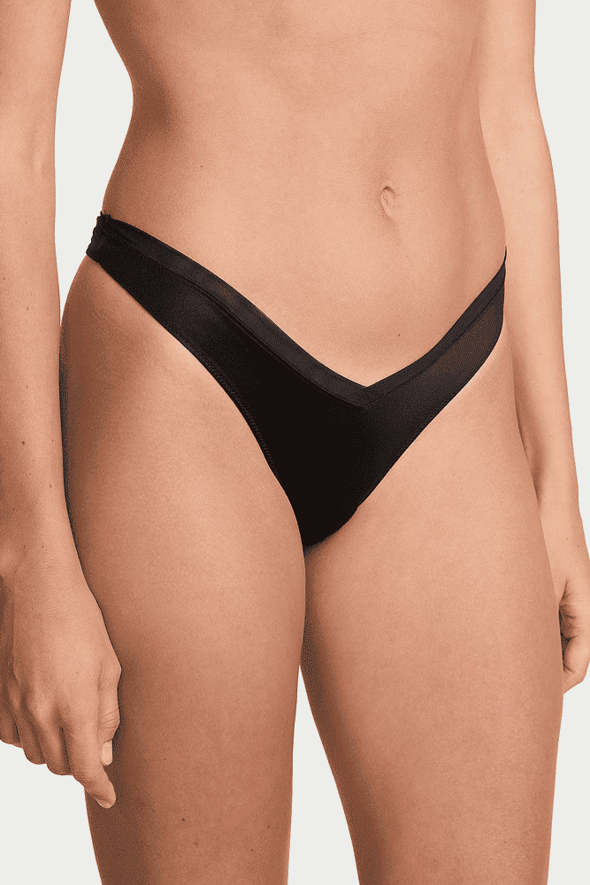 Трусики VERY SEXY HIGH LEG BLACK MESH Victoria`s Secret