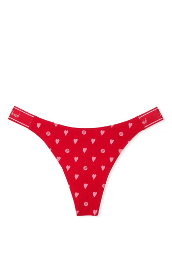 Трусики З РЕЗИНКОЮ СТРІНГИ RED HEARTS PINK Victoria`s Secret