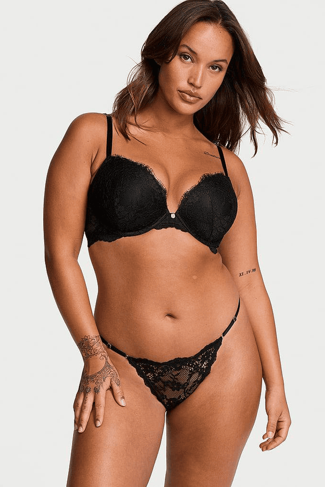 Трусики V-THONG BLACK ANGELS LACE Victoria`s Secret Трусики V-THONG BLACK ANGELS LACE Victoria`s Secret