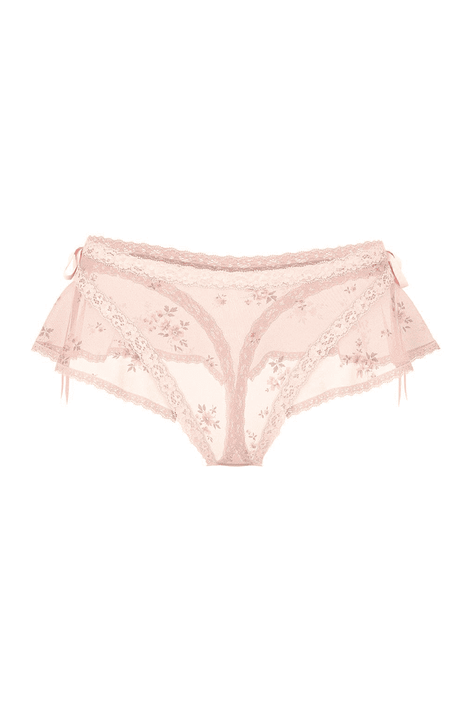 Трусики МЕРЕЖИВНІ ЛЮКС СТРІНГИ PEACH FLORAL BOW Victoria`s Secret