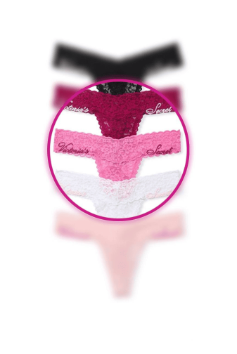 Трусики МЕРЕЖИВНІ СТРІНГИ PINK VS LOGO Victoria`s Secret