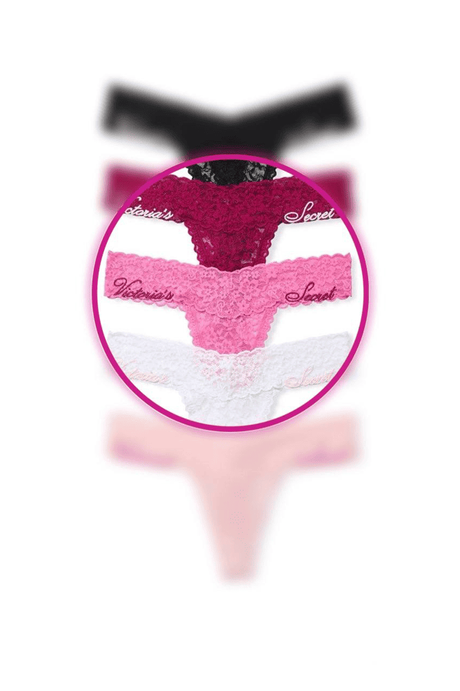 Трусики МЕРЕЖИВНІ СТРІНГИ PINK VS LOGO Victoria`s Secret