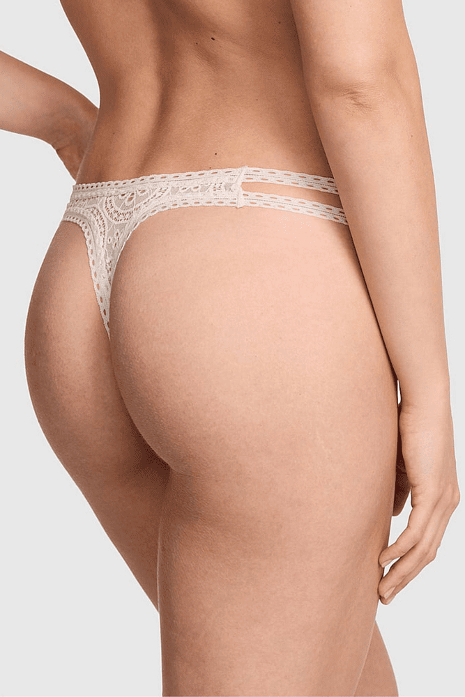 Трусики PINK СТРІНГИ WHITE EMBR LACE STRIP Victoria`s Secret Трусики PINK СТРІНГИ WHITE EMBR LACE STRIP Victoria`s Secret