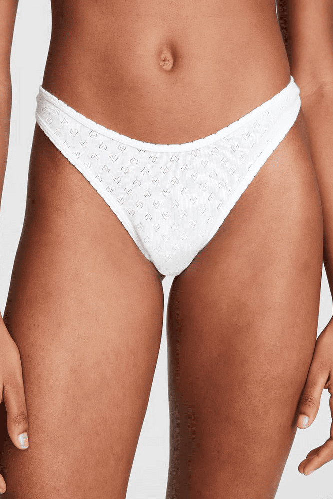 Трусики БАВОВНЯНІ СТРІНГИ WHITE HEART Victoria`s Secret