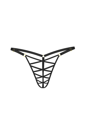 Трусики V-THONG BLACK STRAPY MESH Victoria`s Secret