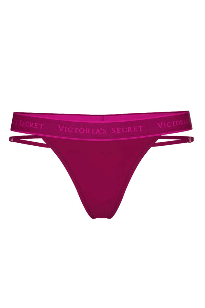 Трусики З РЕЗИНКОЮ СТРІНГИ WINE LOGO CHARM Victoria`s Secret