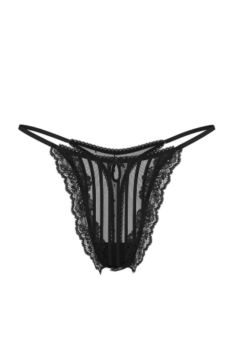 Трусики МЕРЕЖИВНІ СТРІНГИ BLACK HIGH STRIPE Victoria`s Secret