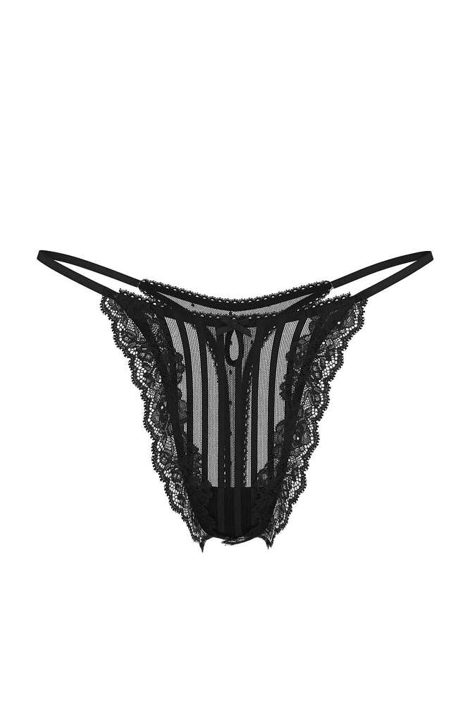 Трусики МЕРЕЖИВНІ СТРІНГИ BLACK HIGH STRIPE Victoria`s Secret